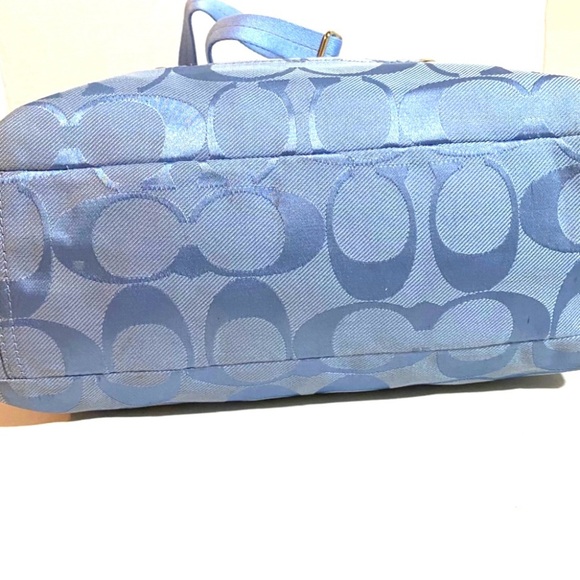 Coach CC signature print canvas satchel handbag - Picture 9 of 11